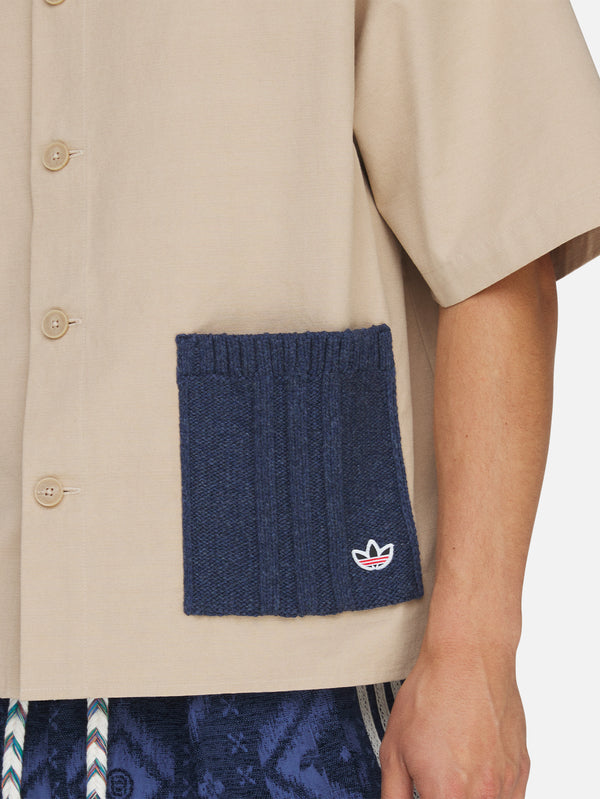 ADIDAS ORIGINALS, CLOT x adidas Refined Utility SS Shirt - Warm Sand, GÖMLEK, shopi go'da!