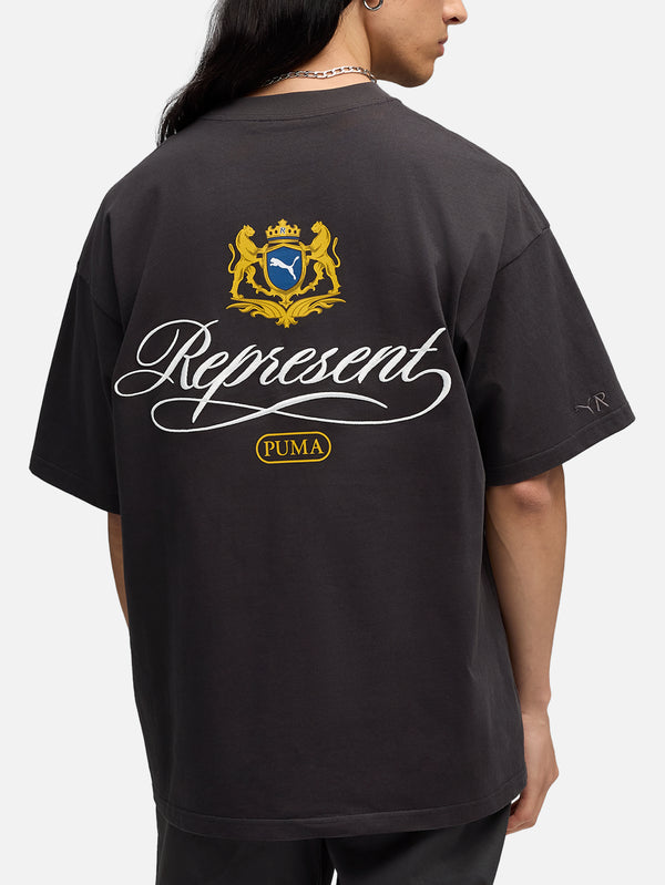 PUMA, Represent x Puma Graphic Tee - Flat Dark Gray, T-SHIRT, shopi go'da!