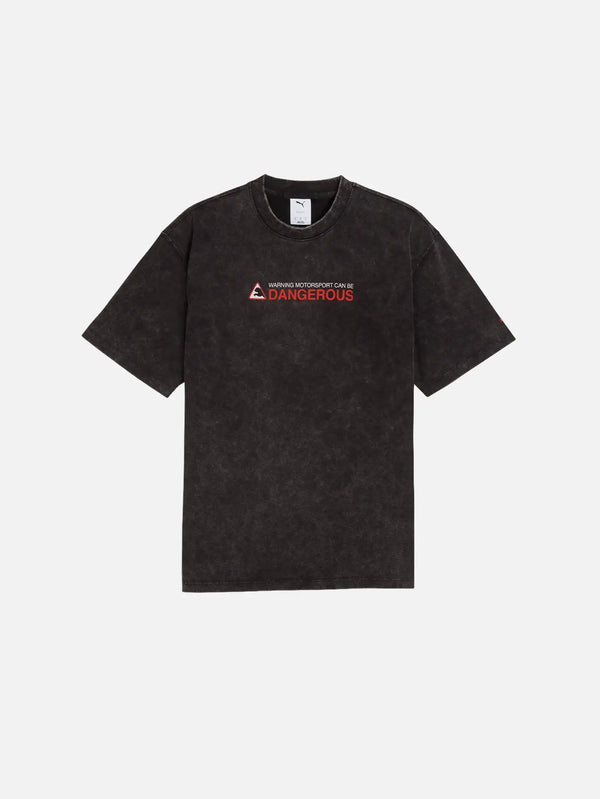 PUMA Graphic Vintage Wash Tee – Black, ön görünüm