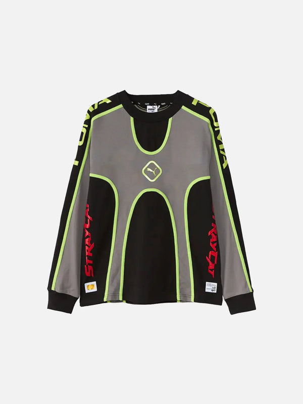 PUMA A$AP ROCKY x Puma T7 Panel Jersey – Cast Iron, önden görünüm