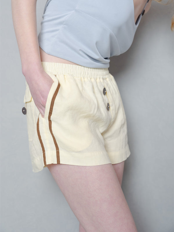 ANEMOIA, Pastel Shorts - Light Yellow, ŞORT, shopi go'da!