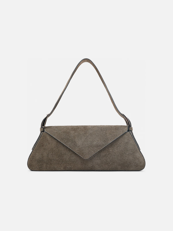 Kirje Suede Handbag - Dark Gray