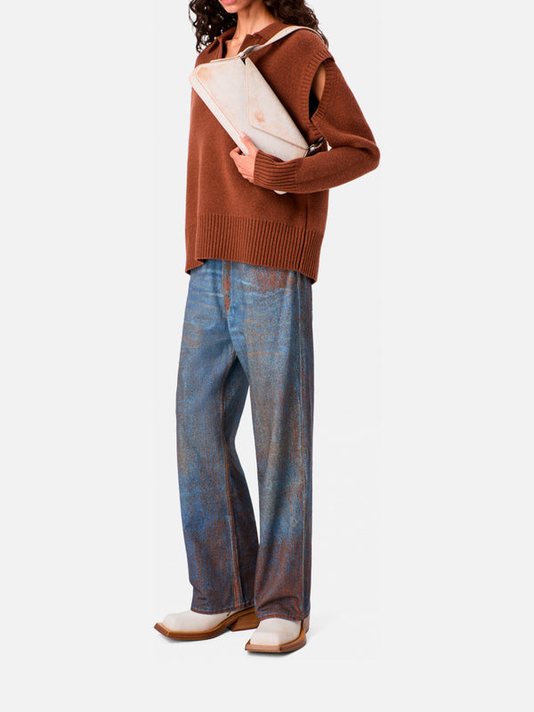 Kirje Cracked Leather Handbag - Multi/Assorted