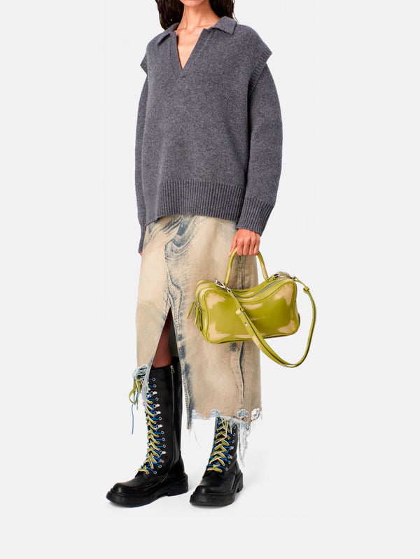 Lunssi Leather Bag - Bright Green