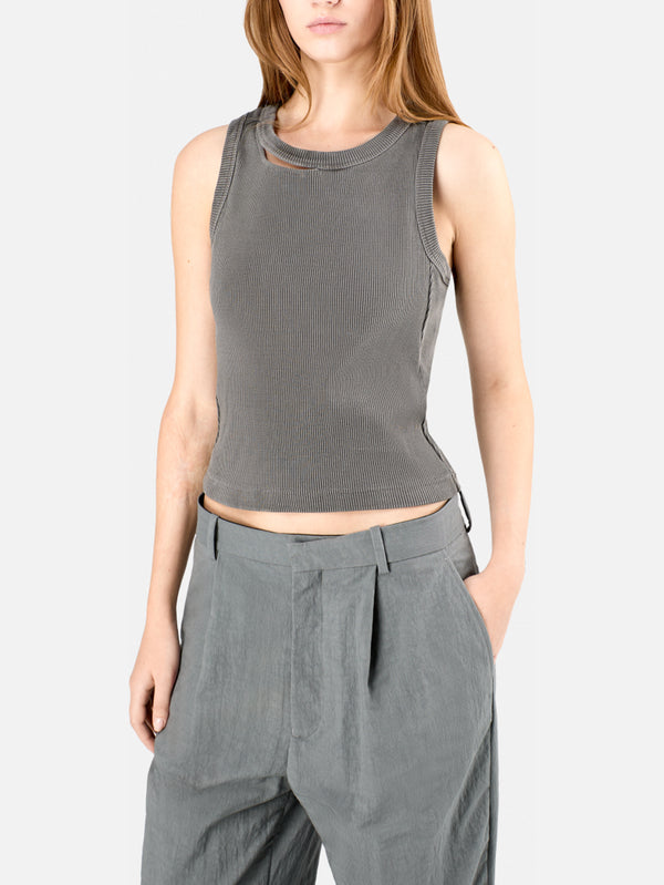 CAMPERLAB, Ribbed Tank Top - Faded Black, ATLET, shopi go'da!