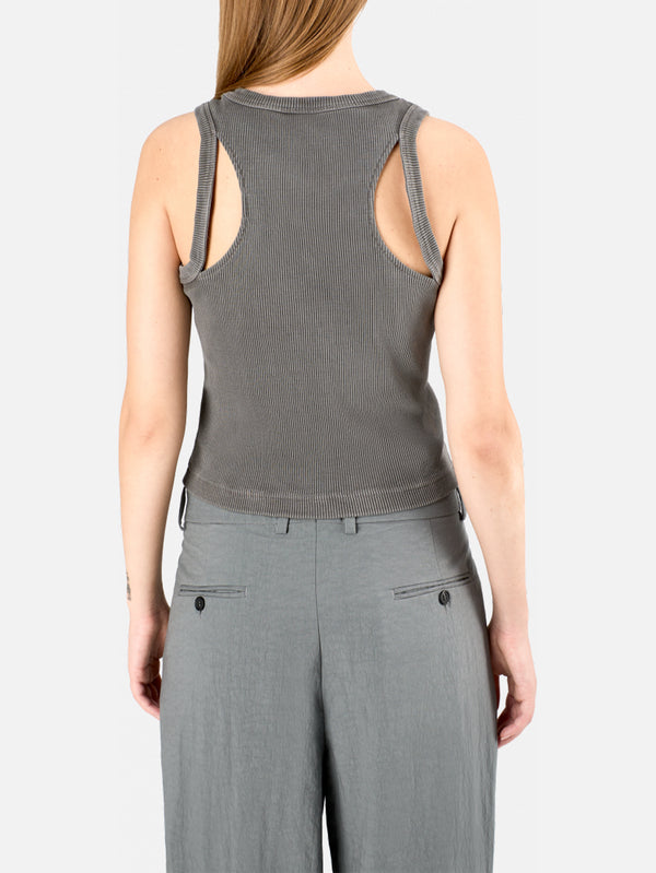 CAMPERLAB, Ribbed Tank Top - Faded Black, ATLET, shopi go'da!