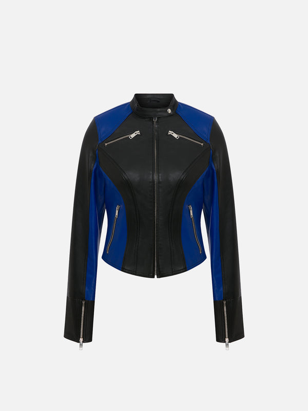 RE2MC, Deri Mont - Siyah/Mavi AW25603, CEKET, shopi go'da!