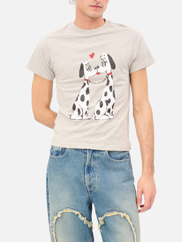 CARNE BOLLENTE, The Pooch Smooch - Melange Grey, T-SHIRT, shopi go'da!