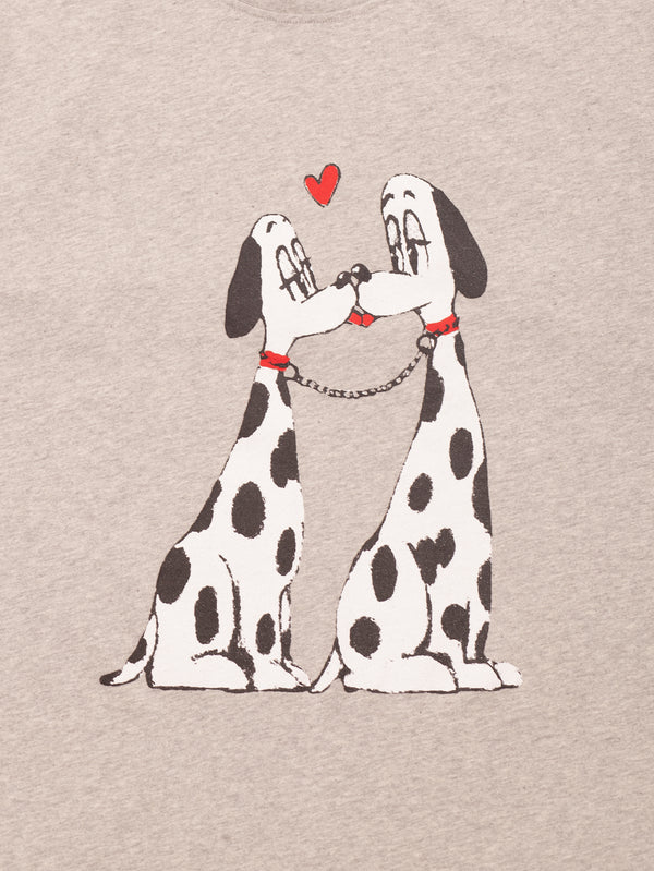 CARNE BOLLENTE, The Pooch Smooch - Melange Grey, T-SHIRT, shopi go'da!