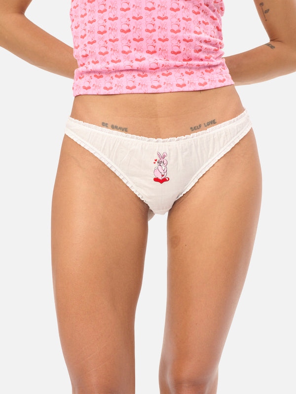 CARNE BOLLENTE, Ruffle Bunny - White, KÜLOT, shopi go'da!