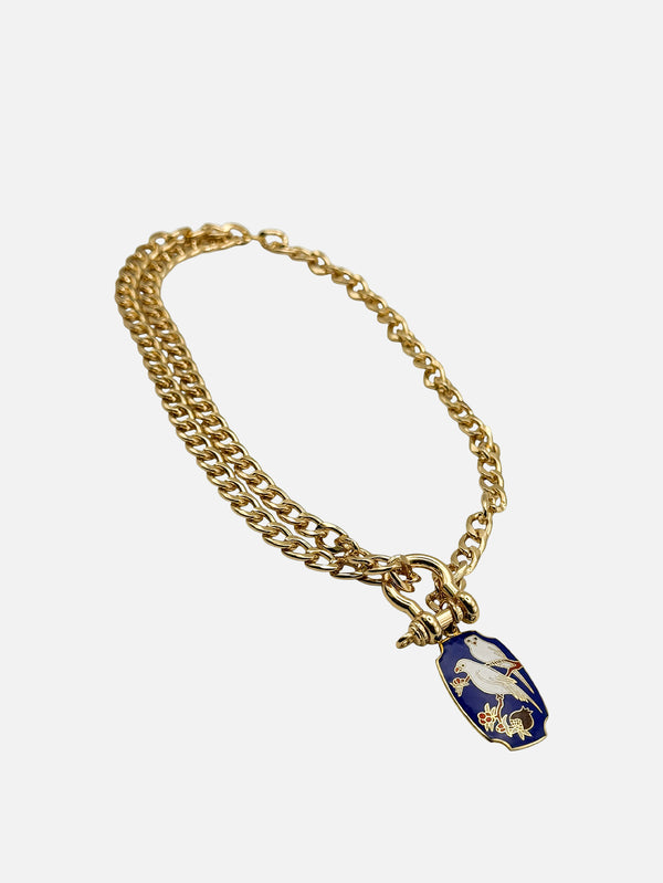 NES VINTAGE, Antika Cloisonné Kolye Uçlu Vintage Altın Kaplama, KOLYE, shopi go'da!