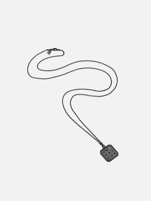 ALEYNACEBECIJEWELRY, Black Dice Diamond Necklace, KOLYE, shopi go'da!