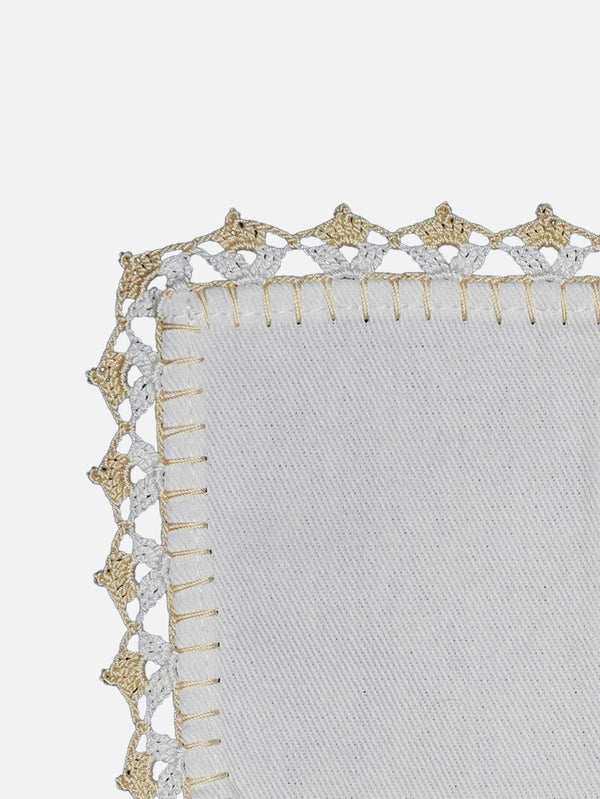 OHM HANDMADE, Bardak Altliği 4'Lü Set - Beyaz Bej, BARDAK ALTLIĞI, shopi go'da!