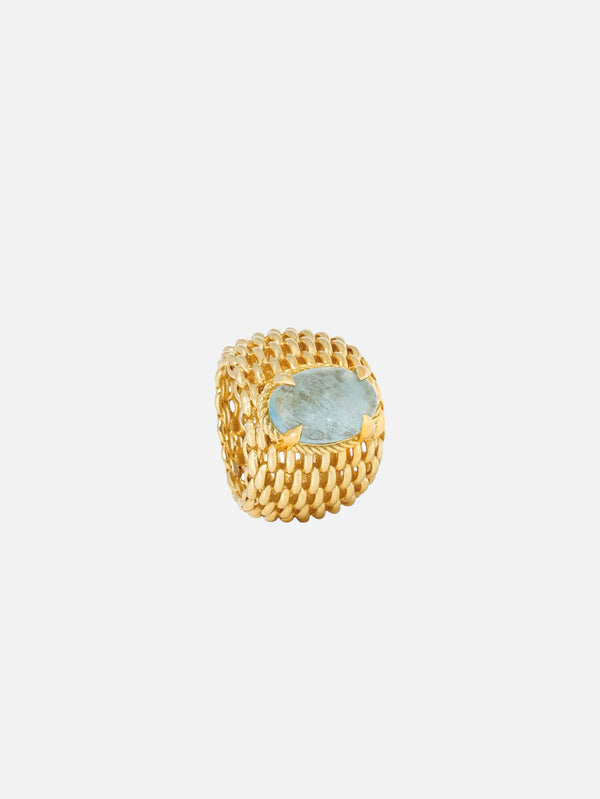 SIMI SENG, Bonded Aquamarine Ring, YÜZÜK, shopi go'da!