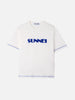 Classics T-Shirt Big Logo Boucle - Off White/Electric Blue