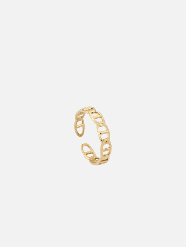 ATOLYEWOLF, Bar Chain Ring in Gold, YÜZÜK, shopi go'da!