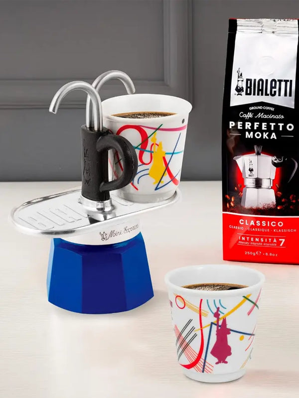 BIALETTI, Mini Express Mokapot Kandinsky + 2 Espresso Fincanı, KAHVE MAKİNESİ, shopi go'da!