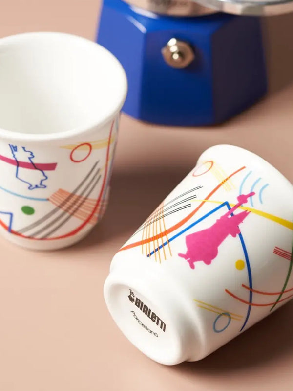 BIALETTI, Mini Express Mokapot Kandinsky + 2 Espresso Fincanı, KAHVE MAKİNESİ, shopi go'da!