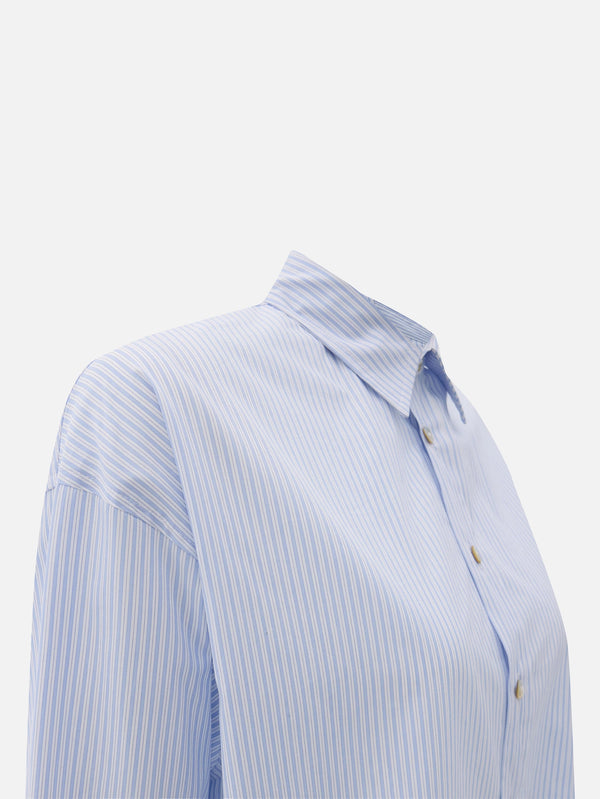 COME AS YOU ARE, Çift Pat Koton Gömlek - Mavi Beyaz Çizgili, GÖMLEK, shopi go'da!