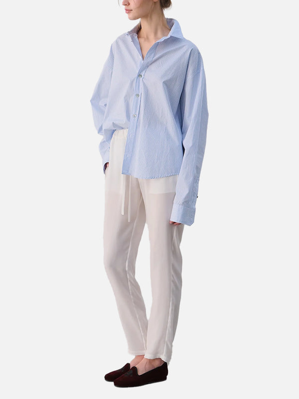COME AS YOU ARE, Çift Pat Koton Gömlek - Mavi Beyaz Çizgili, GÖMLEK, shopi go'da!