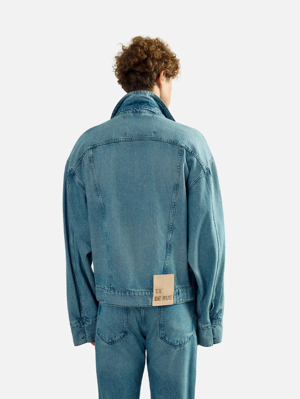 EX DE RUE Classic Tinted Jacket I – mavi, arka görünüm