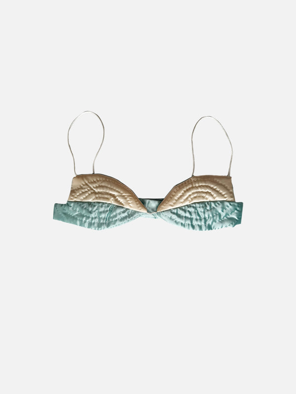 Gray-Cream Oysters Yorgan Bra