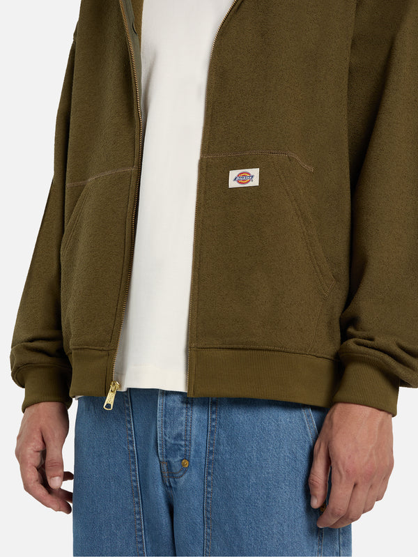 DICKIES, Mineral FZ Hoodie - Military Green, HIRKA, shopi go'da!