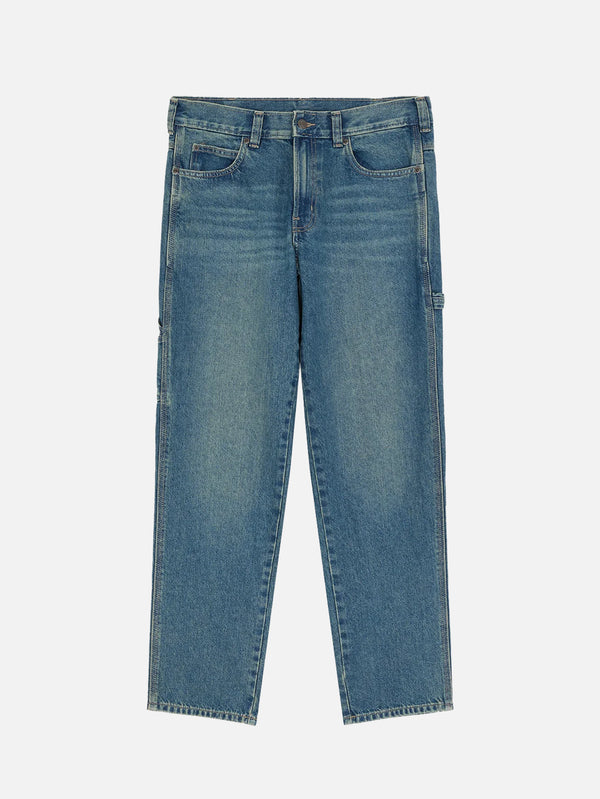 DICKIES, 957 Loose Tapered Work Jeans W - Khaki Tinted Blue, PANTOLON, shopi go'da!