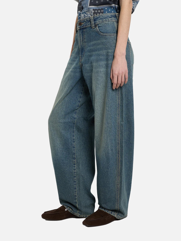 DICKIES, 957 Loose Tapered Work Jeans W - Khaki Tinted Blue, PANTOLON, shopi go'da!