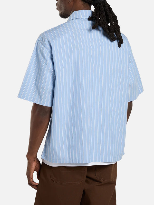 DICKIES, Venedocia Stripe Shirt SS - Endless Sky, GÖMLEK, shopi go'da!