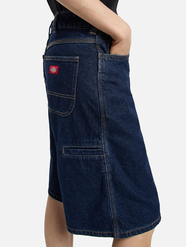 DICKIES, 957 13 inch Loose Denim Short W - Dark indigo, ŞORT, shopi go'da!