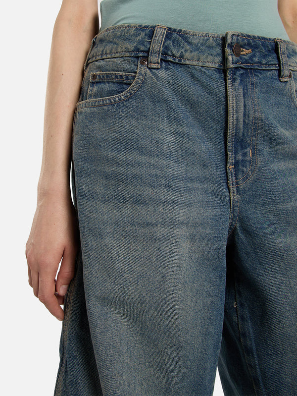 DICKIES, 957 13 inch Loose Denim Short W - Khaki Tinted Blue, ŞORT, shopi go'da!