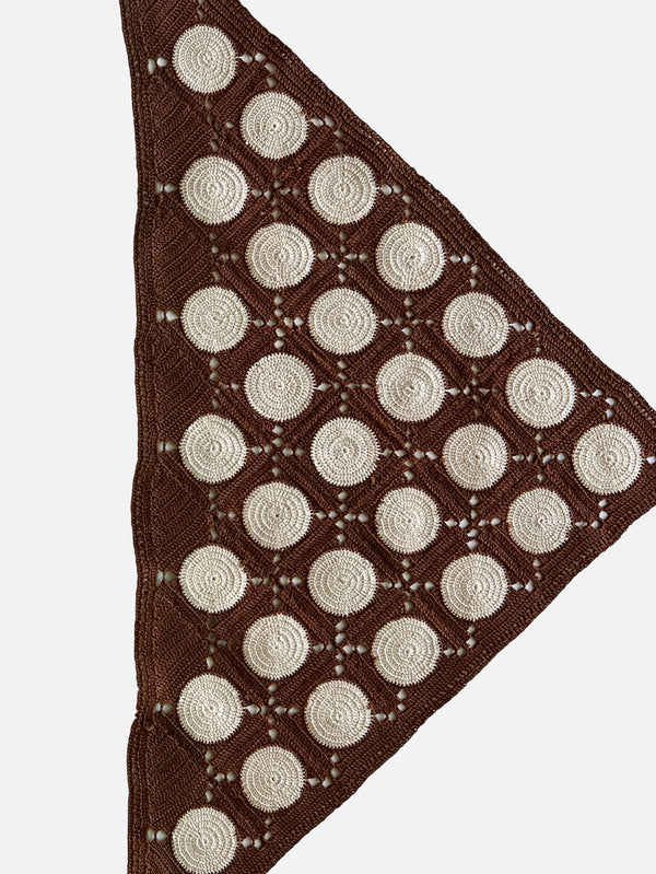 OHM HANDMADE, Dots Bandana - Kahverengi Bej, BANDANA, shopi go'da!