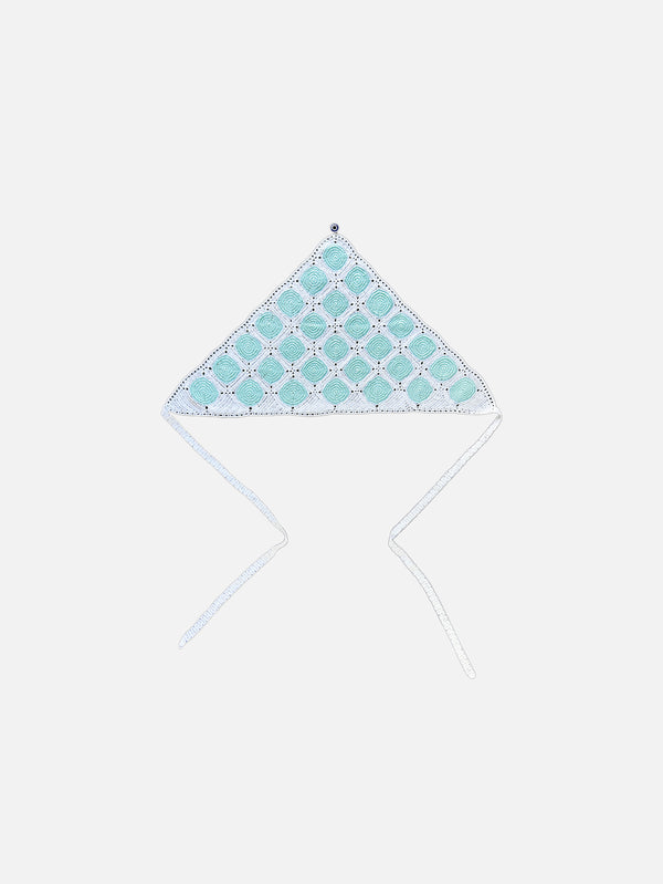 OHM HANDMADE, Dots Bandana - Beyaz Mavi, BANDANA, shopi go'da!