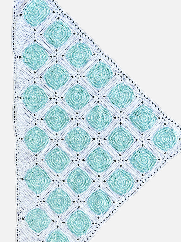 OHM HANDMADE, Dots Bandana - Beyaz Mavi, BANDANA, shopi go'da!