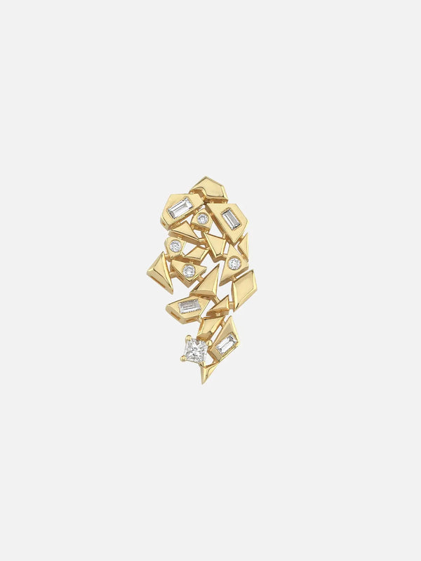 DIME TRIBE Apex Küpe – altın, yakından görünüm