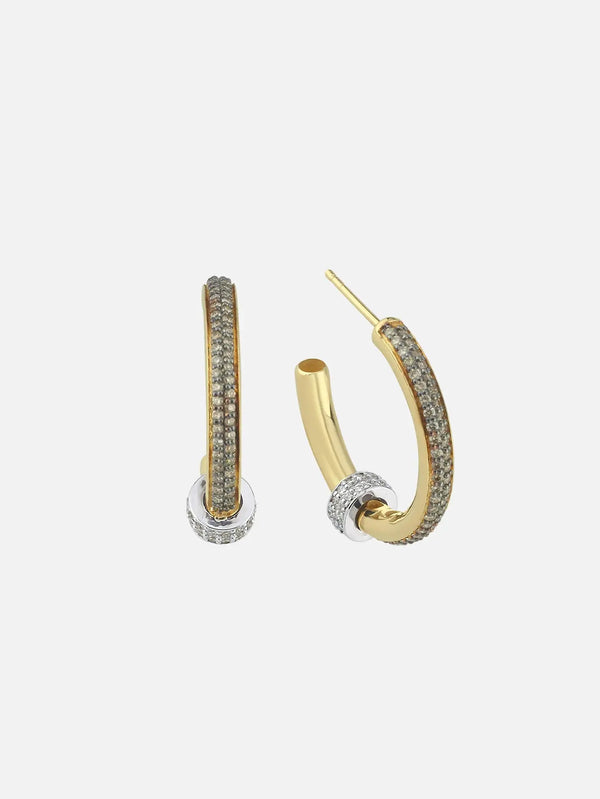 DIME TRIBE Loop Champagne Küpe – champagne, yakın çekim