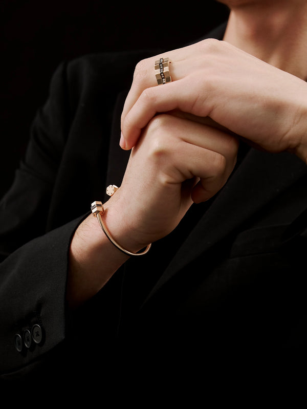 DIME TRIBE, Pırlanta Detaylı Rose Açık Kelepçe, BİLEKLİK, shopi go'da!