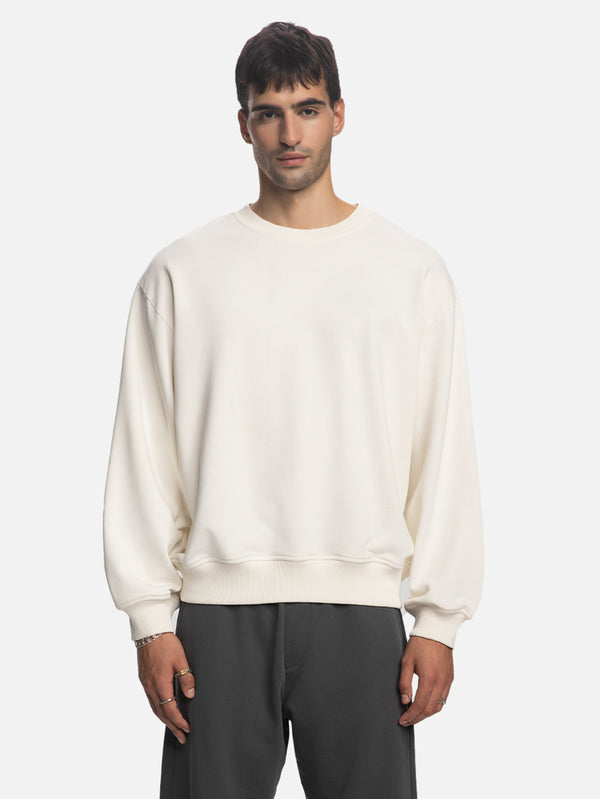 SHOPI GO, Yokote Basic Sweatshirt - Krem, SWEATSHIRT, shopi go'da!