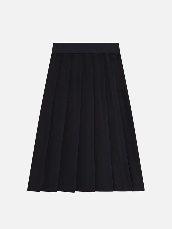 FRED PERRY Pleated Midi Skirt – siyah, ön görünüm