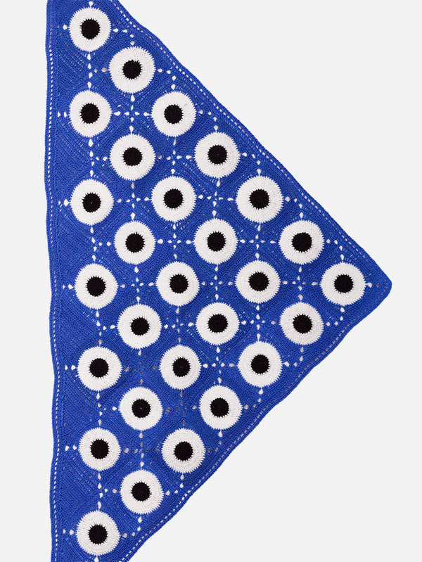 OHM HANDMADE, Evil Eye Bandana - Saks Beyaz Siyah, BANDANA, shopi go'da!