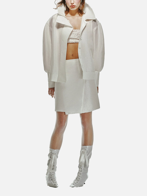 THE TACCA, Flare Jacket - White, CEKET, shopi go'da!