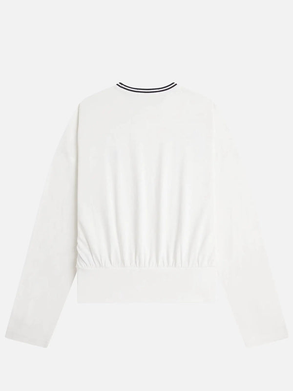 FRED PERRY Twin Tipped L/S T-Shirt – Snow White, arka görünüm