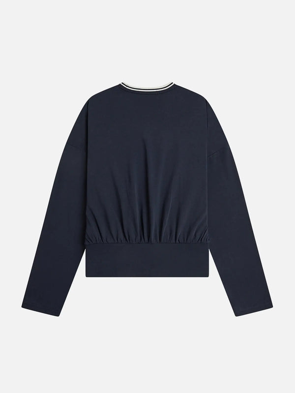 FRED PERRY Twin Tipped L/S T-Shirt – navy/white, arka görünüm