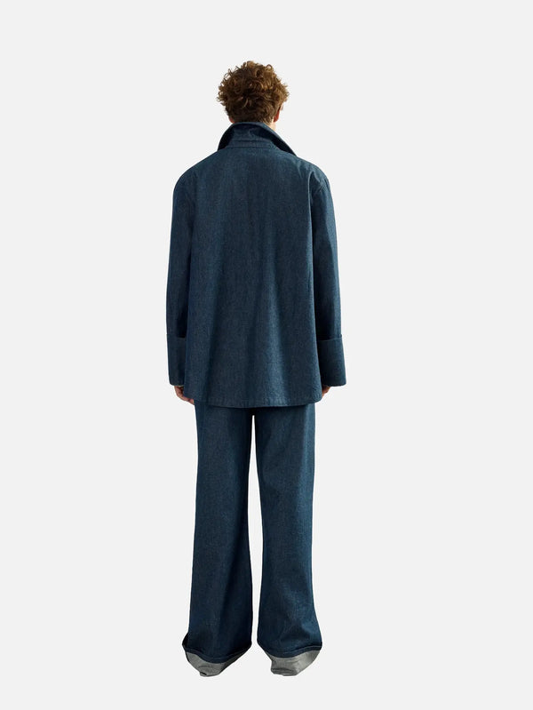 EX DE RUE Haze Denim Kimono Shirt II – denim, arka görünüm