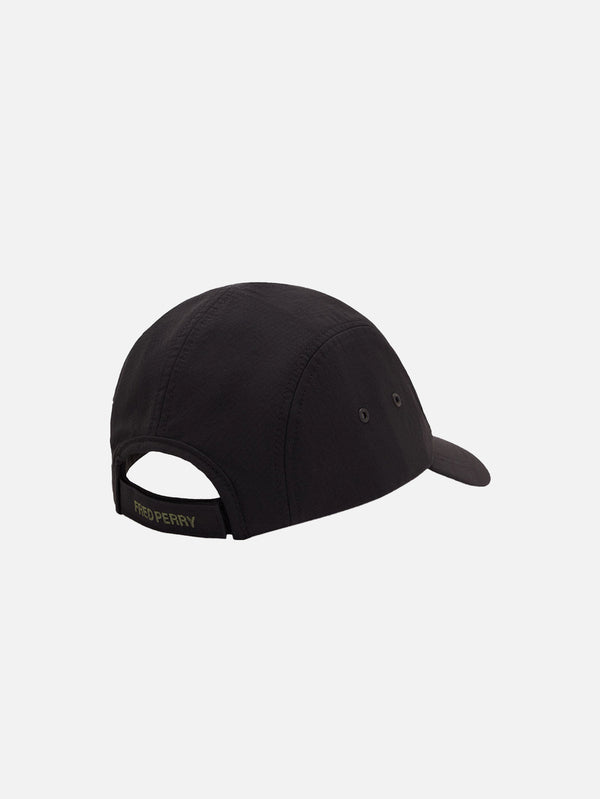 FRED PERRY - ŞAPKA - 5 Panel Ripstop Cap - Black/Olive - shopi go'da!.