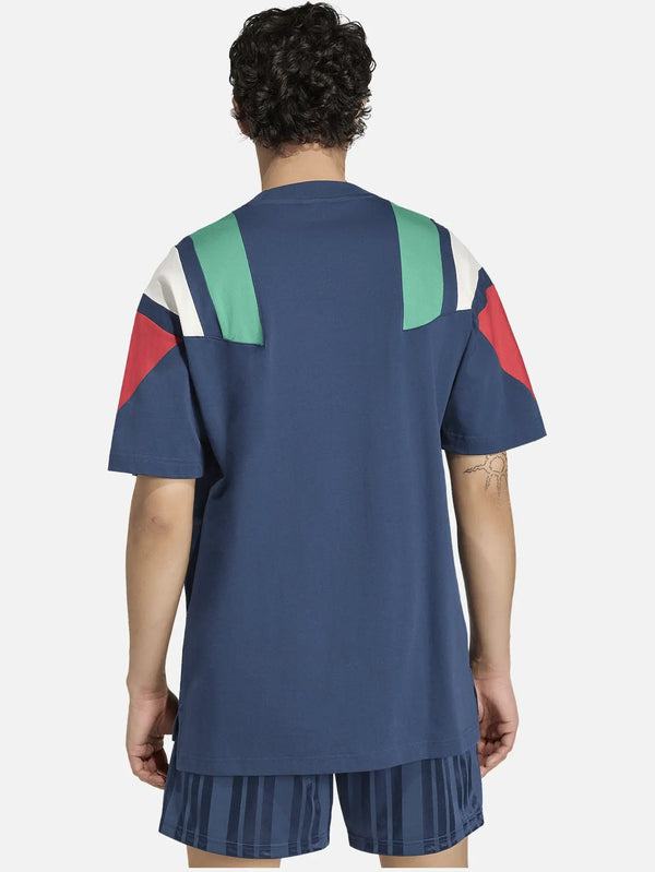 ADIDAS ORIGINALS Italy EQT Tee - Crew Navy – Crew Navy, arka görünüm, renk bloklu omuzlar