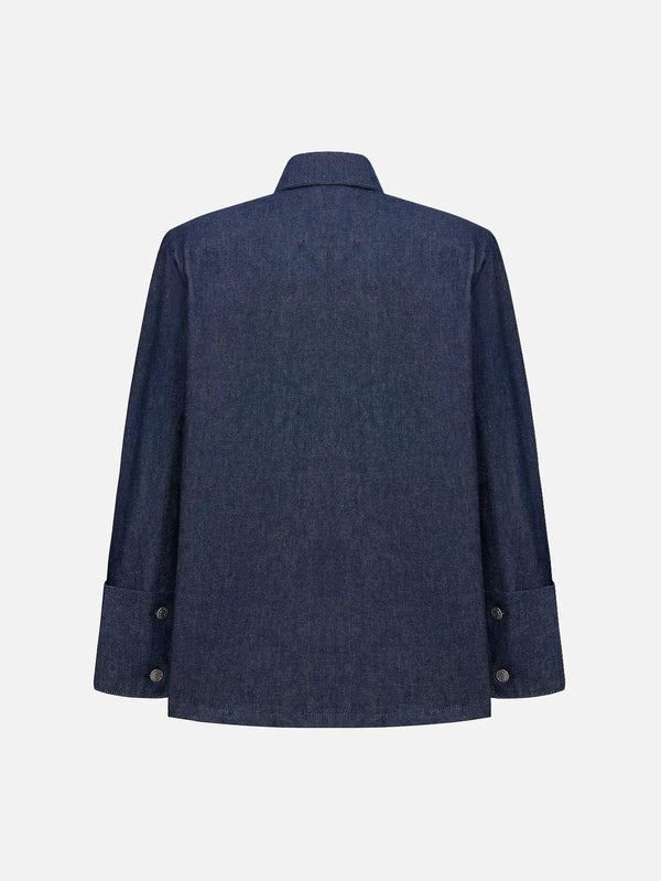 EX DE RUE Haze Denim Kimono Shirt II W – denim, arka görünüm