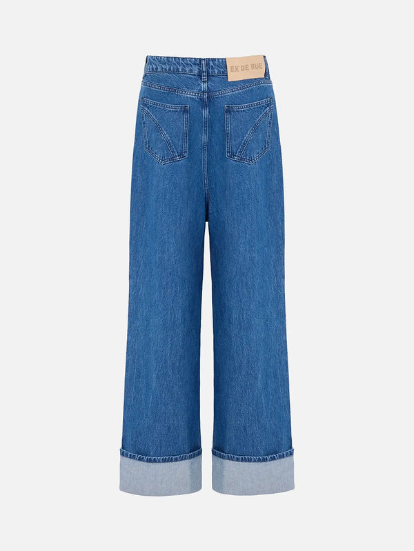EX DE RUE Haze Kimono Blue Denim Jean I W – Blue Denim, arka görünüm