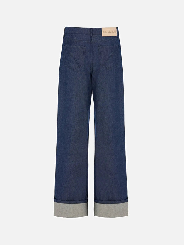 EX DE RUE Haze Kimono Blue Denim Jean II W – Blue Denim, arka görünüm